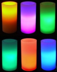 Pack 4 Velas LED multicolor con sensor