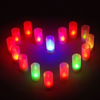 Pack 4 Velas LED multicolor con sensor