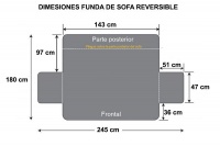 FUNDA DE SOFÁ REVERSIBLE